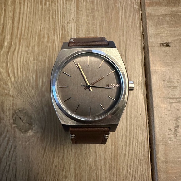 Nixon Accessories Nixon Time Teller Gray Rose Gold Brown Watch